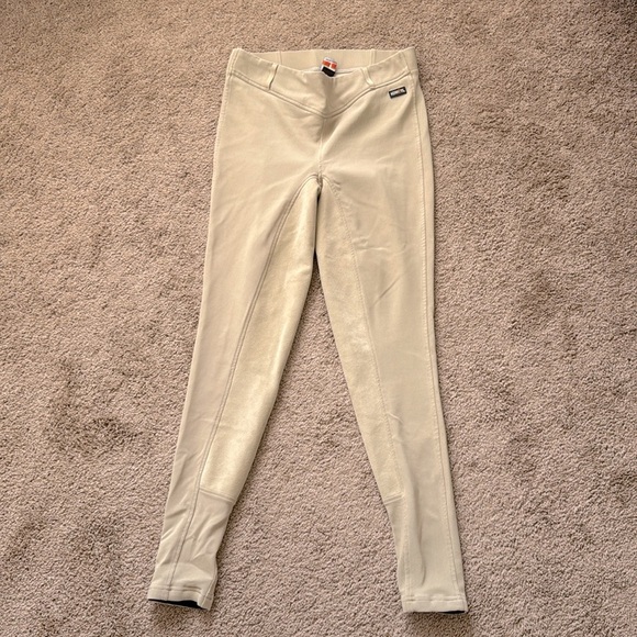 Kerrits Equestrian Horse Riding Ultra Suede Tan Leggings Pants - Picture 1 of 9